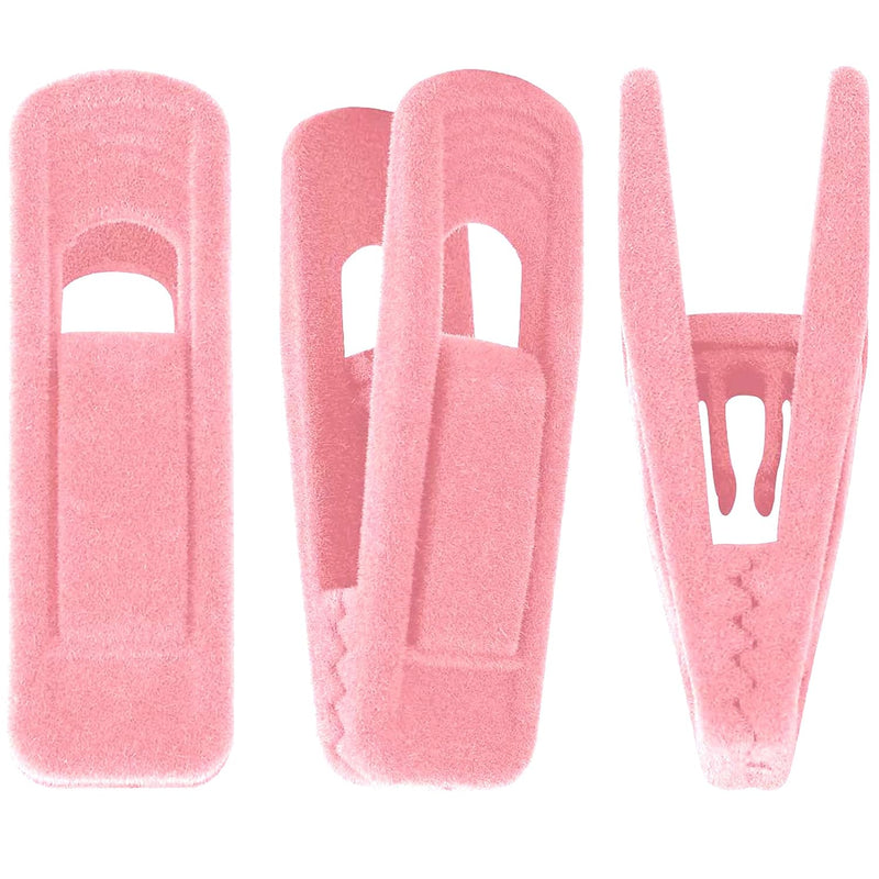 Blush Pink Velvet Hangers Clips, Pants Hangers Velvet Clips, Strong Finger Clips