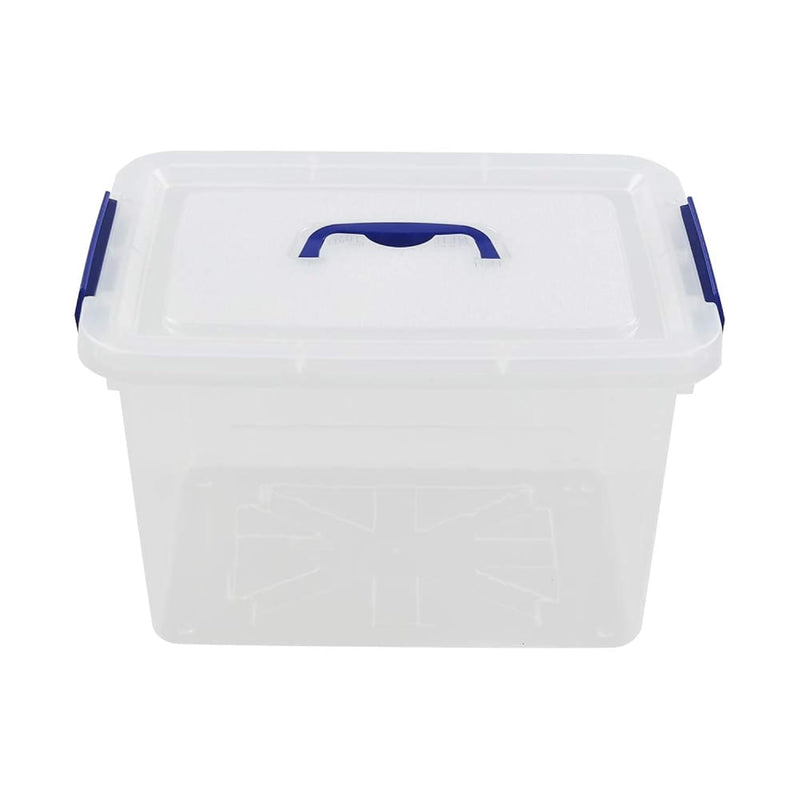 12 L Plastic Toys Storage Containers With Lid, Clear Bin Latching Box, Set Of 1