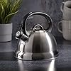 Flintshire Stainless Steel Whistling Tea Kettle, 1.75-Quart, Brushed Satin