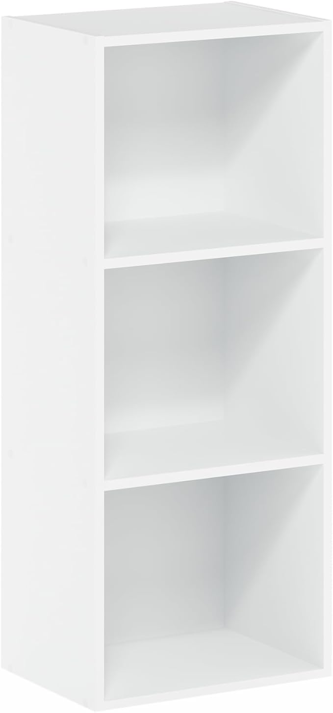 Luder Bookcase / Book / Storage , 3-Tier, White