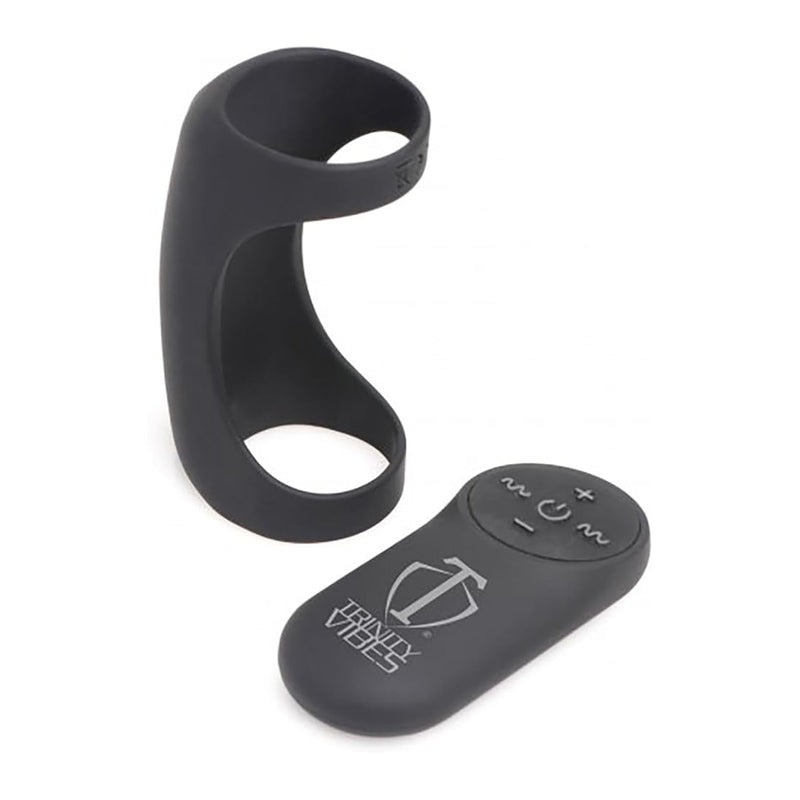 G-Shaft Ring 28X Premium Silicone Cock Ring With Remote Control For Men & Couples, Harder Longer Erections Enhancer, Stay Hard Male Enhancement With Powerful Vibrations, Black, Ag929