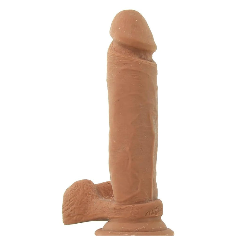 8" Perfect D Dildo With Lube 1Oz - Harness Compatible Strap-On Dildo - Realistic Dildos | Suction Cup Base - Sex Toys