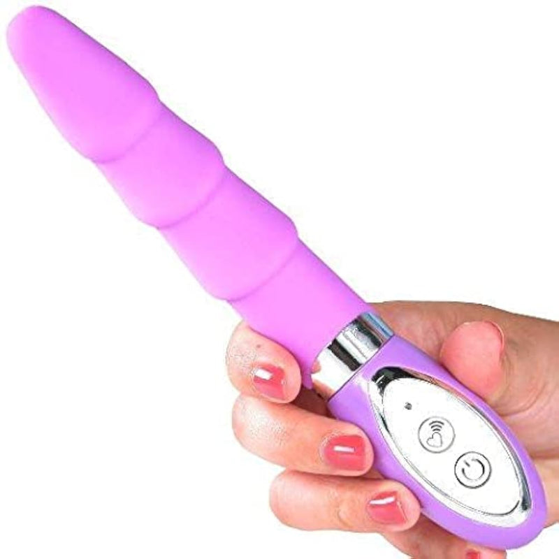 Silicone Rippled Vibrator For G Spot Or Clit Stimulation Multi Function Strong Vibrations Sex Toy