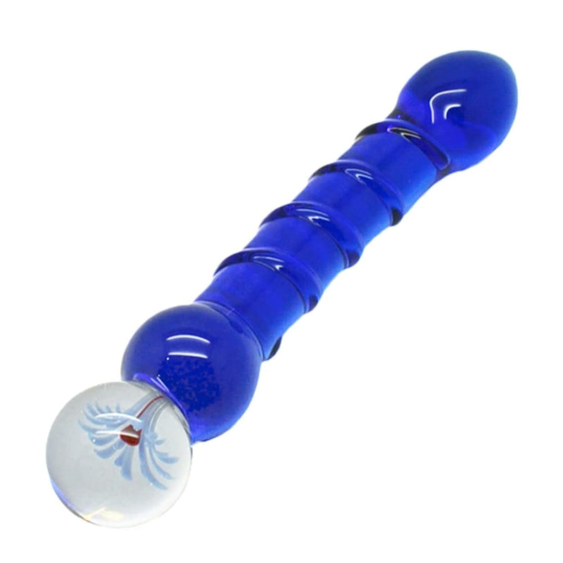 Flower Probe Twisted Glass Dildo Crystal Penis Massager Double Ended G Spot Dildo Anal Bead Plug