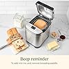 Bread Maker Machine, Compact and Automatic, Customizable Settings, Up to 2lb Loaves, CBK-110P1, Silver,Black