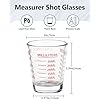 Shot Glasses Measuring Cup Set 2PACK Espresso Shot Glasses Liquid Heavy Glass 26-Incremental Measurement 1 OZ, 2 TBS, 6 TSP, 30 ML Kitchen Tools (Red)