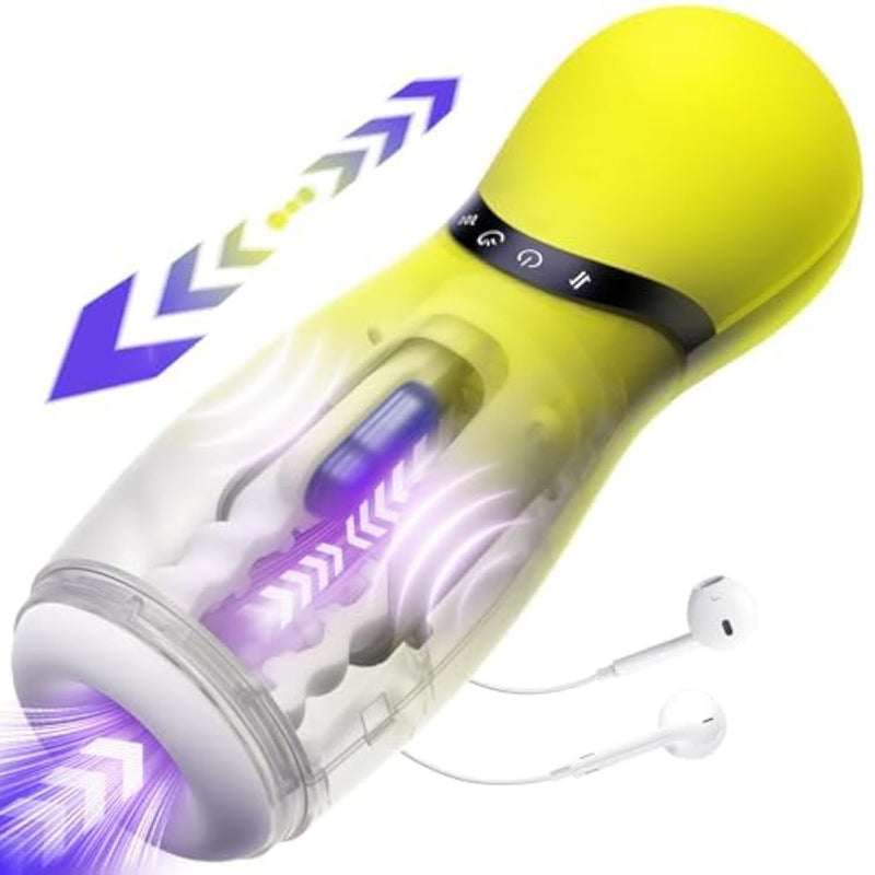 Sex Toys For Men Automatic Male Masturbator,Adult Sex Toys For Men With 3 Squeezing & 3 Thrusting & 10 Vibrating Modes,Moaning Male Sex Toys Pocket Pussy Sex Machine,Adult Toy For Men Pleasure