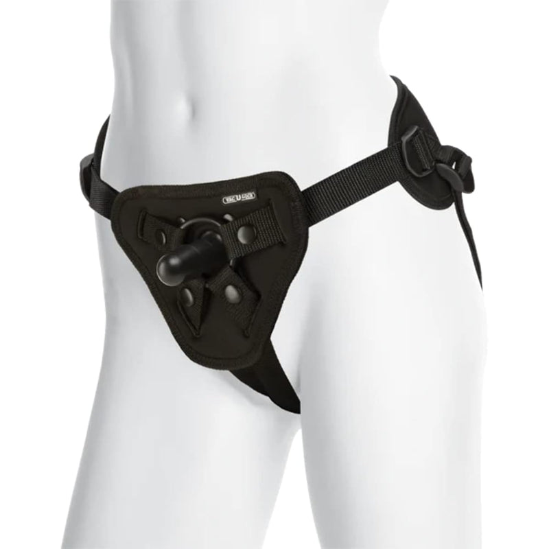 Vac-U-Lock Platinum - Corset Harness With Vac-U-Lock Plug And 3 Different Sized O-Rings - Compatible With O-Ring And Vac-U-Lock Dildos - Accomodates Up-To 60" Waist