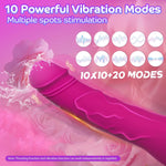 Upgraded G spot Vibrator Womens Sex Toy, 9″ Realistic Thrusting Dildo Vibrator with 10 Thrusting & 10 Vibration Patterns, Female Vibrator Adult Sex Toys for Women, Sex Machine (Hot Pink)