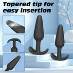 4PCS Silicone Anal Butt Plug Set, Beginner to Advanced, Trainer Kit with Flared Base for Women, Men Comfortable Long-Term Wear, Premium Training Sets, Sex Toys for Couples