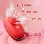 Sucking Vibrator, Female Sex Toys Vibrators with 9 Tongue Licking & Vibrating Modes Rose Sex Toy, 3 Suction Adult Toys Clitoral Vibrators, G Spot Vibrator Nipple Toys Adult Sex Toys for Women