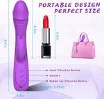 Rabbit G Spot Vibrator Sex Toys, 7 * 7 Vibrating Modes 8.4'' Couple Realistic Vibrators Anal Dildo Wand Adult Toys, Adult Sex Toys for Women and Couples Pleasure (Purple)