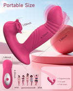 Rose Vibrator Toy G Spot Vibrator,Clitoral Sucking Stimulator Female Sex Toys Dildo Vibrator with 10 Sucking 10 Vibrating 10 Wiggling Modes,Rose Sex Toy Vibrators,Adult Sex Toy for Women and Couple