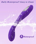 Clitoral G Spot Powerful Rose Vibrator, Waterproof Dildo Clitoral Stimulator with 10 Vibration Modes, Softer and Flexible Sex Toy for Women or Couples, Vibrator for Women (Purple)