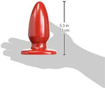 Large Red Butt Plug – 5.2" Length, 2.2" Width – Full-Feeling Anal Toy for Advanced Play