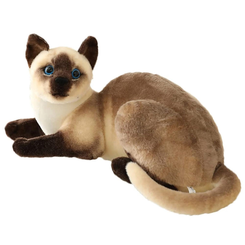 Siamese Cat Stuffed Animal, Shorthair Cat Realistic Plush Cat Stuffed Toys,