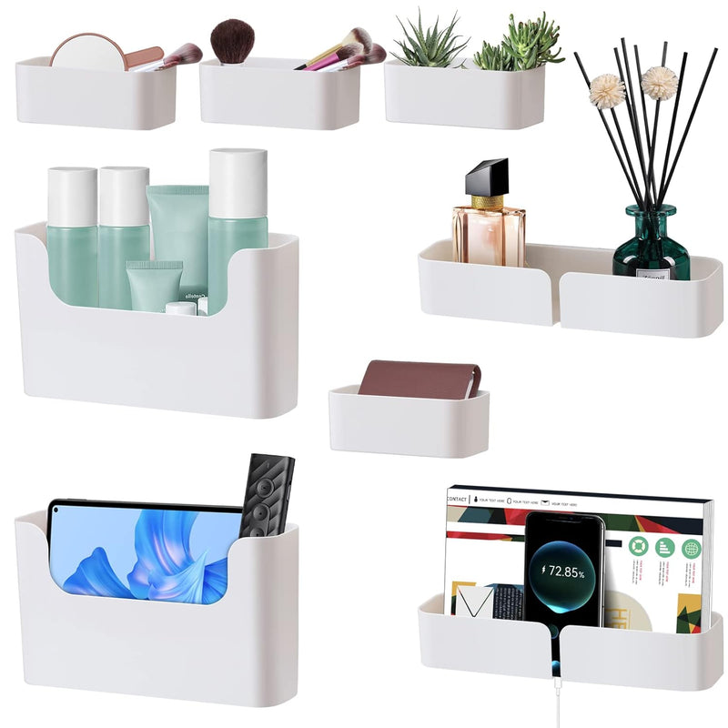 Floating Shelf Wall Mounted Non-Drilling Adhesive Bathroom Organizer Ledge Shelf