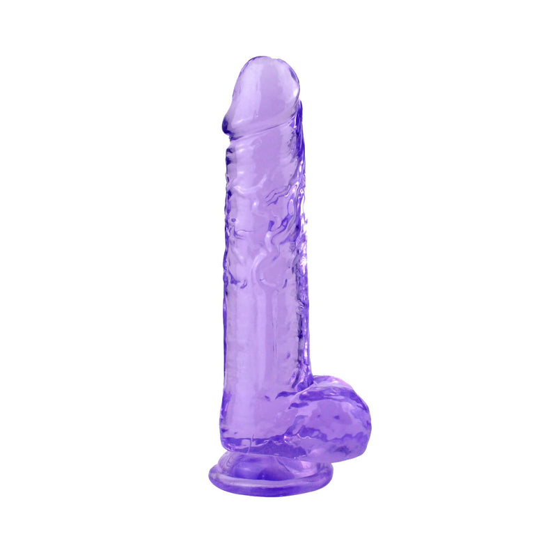 Large Realistic Clear Dildo 9Inch Lifelike Soft Thick Adult Sex Toy With Suction Cup Big Jelly Dildo For Women, Purple L