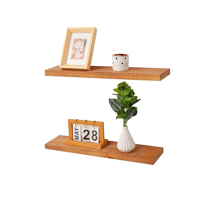 Floating Shelves Rustic Wood Wall Shelf Handmade, Set Of 2