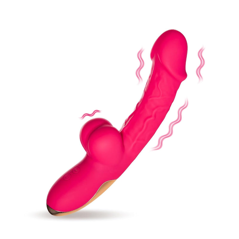 Realistic Curved G-Spot Insertable Vibrator, Low Noise G-Spot And Clitoral Vibrator, Female Dildo, 10 Modes Of Powerful Vibrations, Ip X7 Waterproof Adult Sex Toy For Women Or Couple Fun