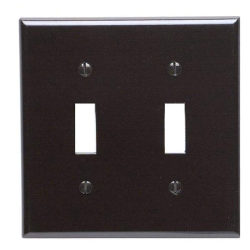 001-85009-Br 2-Gang Toggle Device Switch Device Mount Wall Plate Thermoset, St