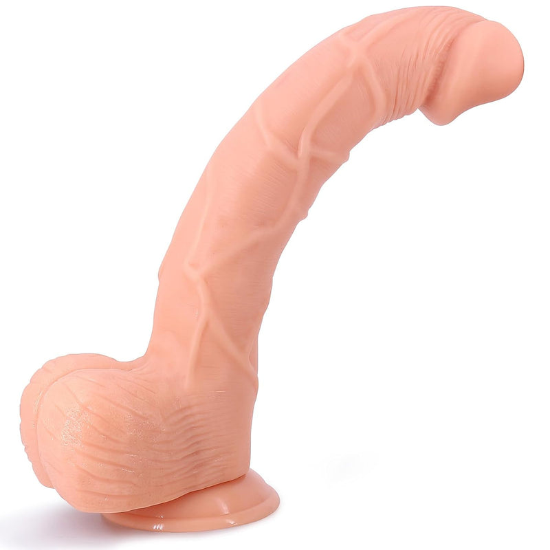 Realistic Long Dildo, 14Inch Huge Thick Dildos With Strong Suction Cup For Strap On Play, Big Anal Dildo Toy For Women Men And Couples