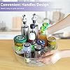 4 Pack Lazy Susan Organizer for Cabinet, Upgraded 11.5" Clear Lazy Susan Turntable with Handles and Raised Edge, Rotating Lazy Susan Spice Storage for Kitchen, Pantry, Refrigerator, Bathroom, Table