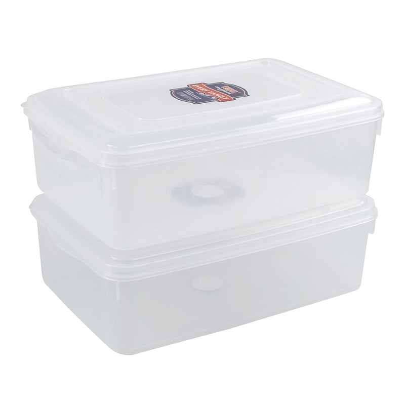 11-Quart Clear Storage Containers Box Bin With Lid, 2-Pack