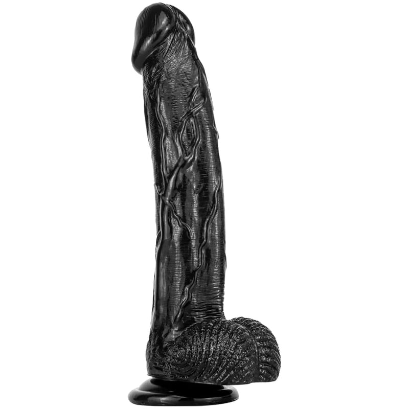 13 Inch Dildo, Huge Realistic Dildos Sex Toy With Strong Suction Cup, Black Anal Dildo For Men G Spot Stimulator With Curved Shaft And Balls