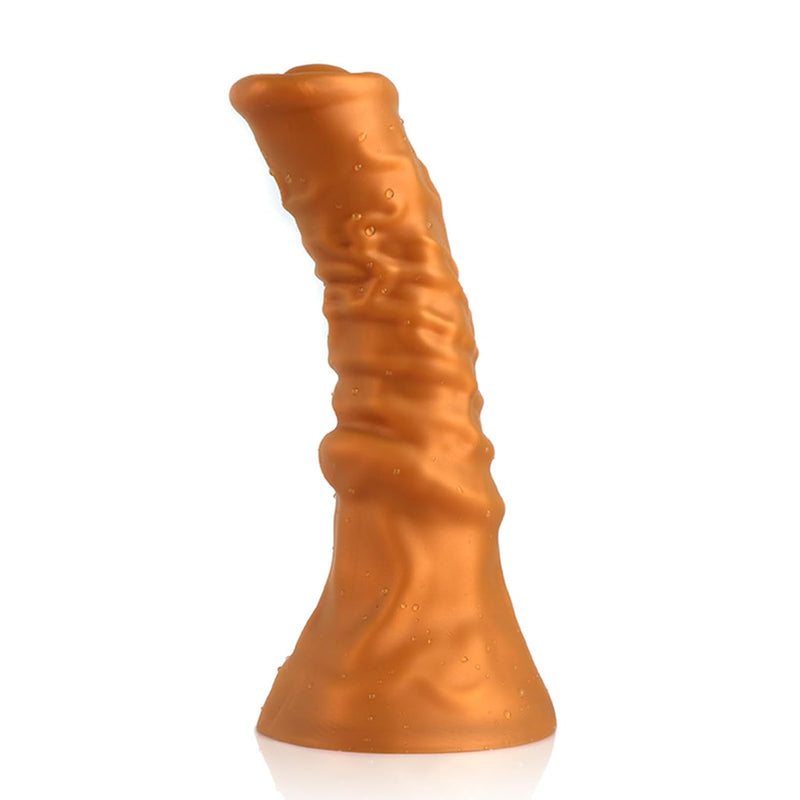 Silicone Anal Plug Soft Anal Dildo With Suction Cup Base Sex Toy For Anus Dilation For Men Women Couple Gold Xxxl 13.97 Inch