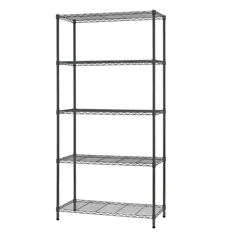 14" D×36" W×72" H Wire Shelving Unit Commercial Metal Shelf With 5 Tier Adjustab