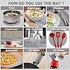 2 in 1, Microwave Place Mat & Food Cover- Mat as Bowl Holder, for Splatter Guard, Multi-use: Silicone Trivet, Pot Holders, Drying, Baking, Utensils Rest for Kitchen Counter, Grey