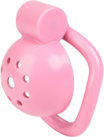 Male Chastity Device Tease Locked Cock Cage Penis Exercise for Men（Pink）