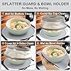 2 in 1, Microwave Place Mat & Food Cover- Mat as Bowl Holder, for Splatter Guard, Multi-use: Silicone Trivet, Pot Holders, Drying, Baking, Utensils Rest for Kitchen Counter, Grey