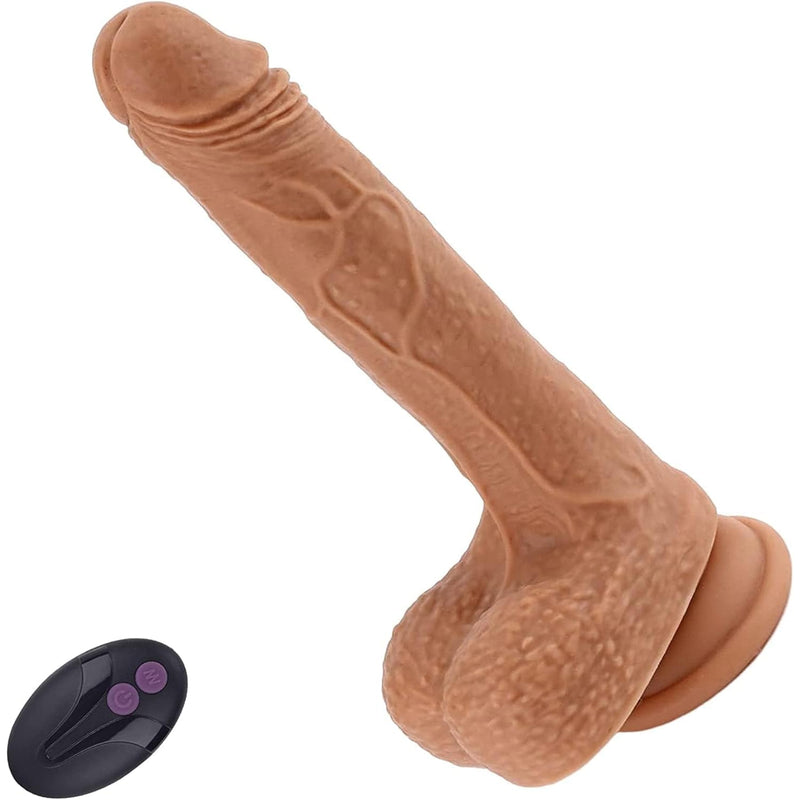 7.5 Inch Vibrating Thrusting Dildo Vibrator Sex Toys For Women, Lifelike Vibrating Penis With Remote And Strong Suction Cup, Realistic Silicone Dildo For G-Spot Vagina Anal Pleasure