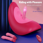 Sex Saddle with 3 Attachments Riding Sex Machine for Women, Thrusting Fuck Machine for Pleasure with 4 Function and Remote Control, Wireless Adult Sex Toy Flapping Vibrator Dildo for Anal Play