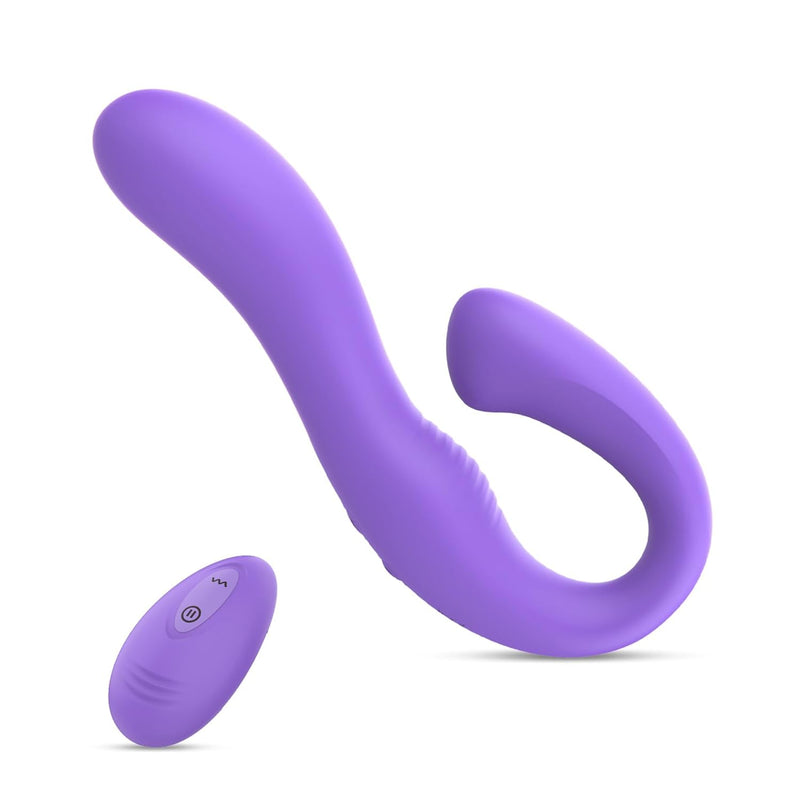 Double End Vibrators Sex Toys Flexible Adult Toys With 10 Vibrating Modes Realistic Dildos, Ultra Soft G Spot Vibrator Clitoral Nipple Stimulator For Couples Women Pleasure-Remote Control