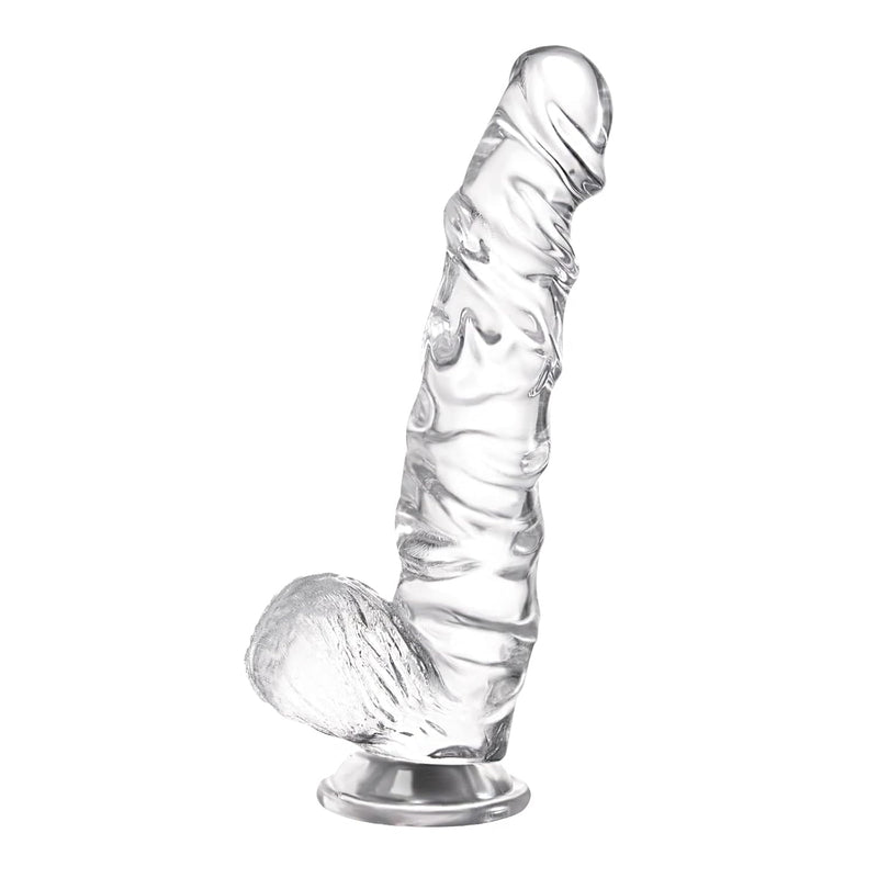 10Inch Large Realistic Jelly Dildo, Lifelike Clear Penis Dildos Sex Toy With Strong Suction Cup For Vagina, Anal G-Spot Stimulation, Hands-Free Anal Butt Plug Dildo For Beginner, Womens, Men, Gay