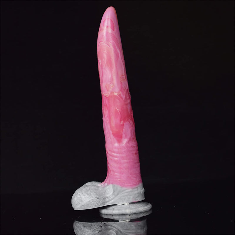 10Inch Mixed Color Realistic Monster Dildo With Powerful Suction Cup, Extra Long Thick Silicone Animal Dildo Lifelike Flexible Adult Sex Toy For Women