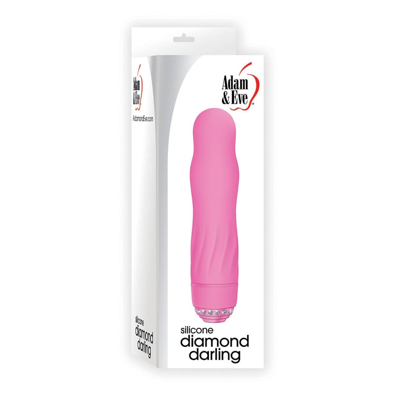 Diamond Darling Silicone Vibrator, Waterproof, Pink