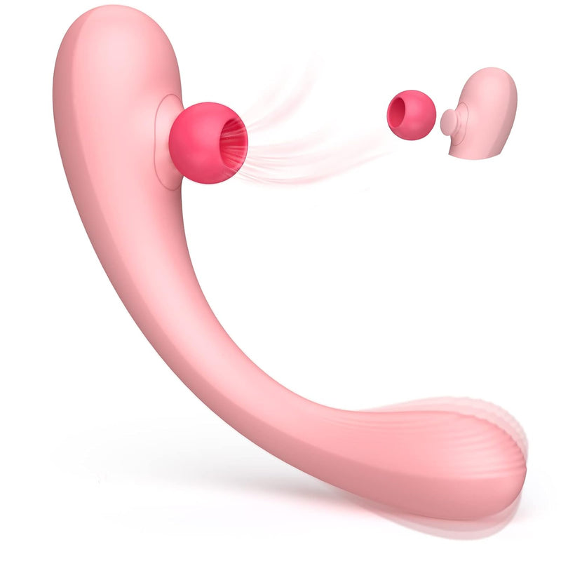 G Spot Sucking Vibrator Dildo For Women Vaginal Health, Rose Sex Toy Stimulator With Tapping Function 9 Sucking & 9 Vibrating Modes, Waterproof Silicone Dildo Adult Sex Toys For Women Couple