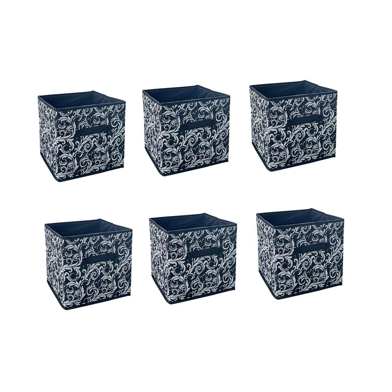 Home Storage Box Household Organizer Fabric Cube Bins Basket Container, 6 Packs,