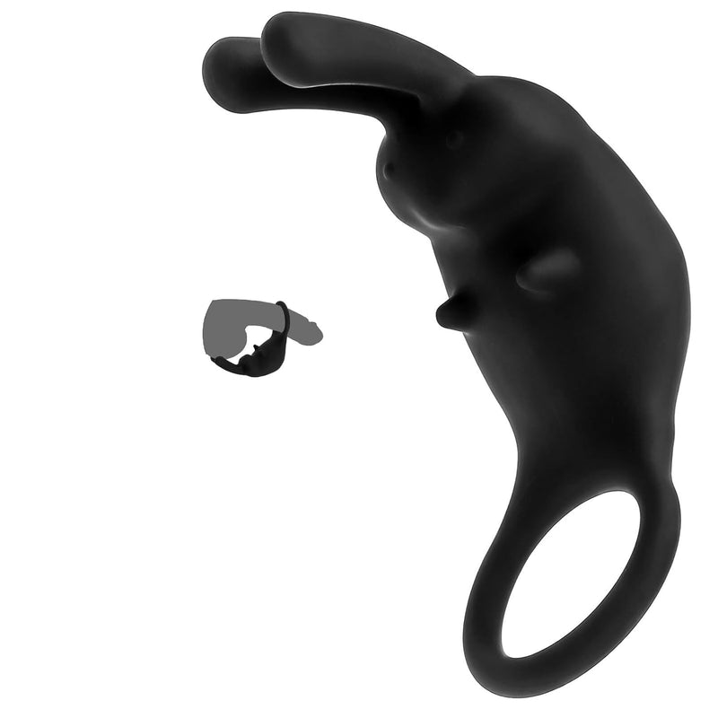 Vibrating Cock Ring With Clitoral Vibrator, 10 Vibration Modes Rabbit Penis Ring For Men,Medical Silicone Sex Toy For Adult Couple Games|Black