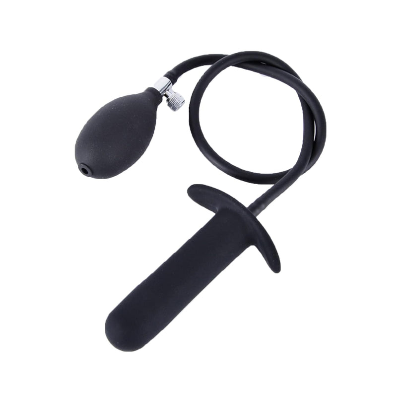 Butt Plug Silicone Expand Inflatable Anal Plug - Black Butt Sex Toy For Male, Female And BeginnersA