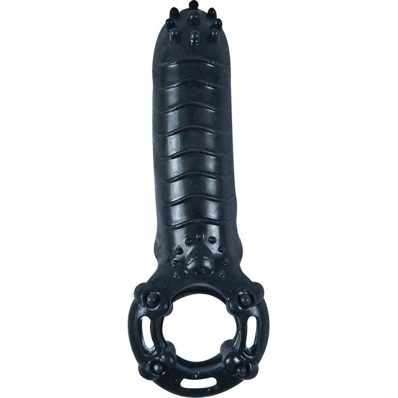 Hero Cock Ring And Clit Massager, Black