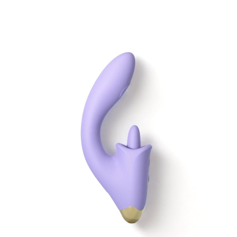 G Spot Vibrator Sex Toys Rabbit Vibrators Thrusting Clit Vibrator For Womens Clitoris Stimulation, Female Tongue Licking Dildo For Couples Orgasm Vaginal Massager 5Licking And 9Panting Modes (Purple)