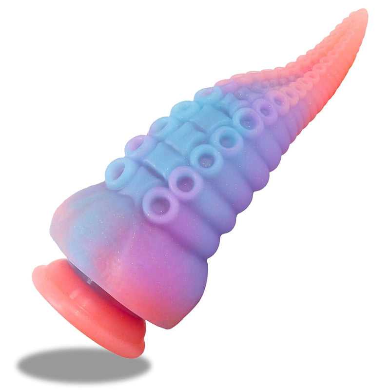 Realistic Monster Silicone Dildo-8.3Inch Big Anal Glowing Tentacle Dildo With Strong Suction Cup, Huge Monster Thick Dildo For Women, Liquid Silicone Anal Plug Prostate Massager Adult Sex Toy