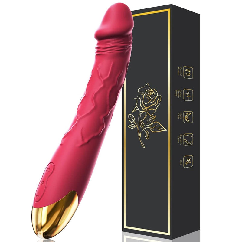 7.6 Inch Realistic Dildo Vibrator For Women10 Powerful Vibration Modes For Clitoral And G-Spot Stimulation, Waterproof Rose Adult Sex Toys For Women And Couples