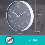 Wall Clock 12 Inch Non-Ticking Silent Battery Operated Round Wall Clock Modern Simple Style Decor Clock for Home/Office/School/Kitchen/Bedroom/Living Room