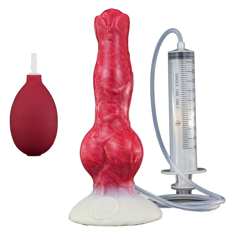 Soft Suction Multi Color Artificial Wolf Dildo Squirting Dildo Canine Anal Plug With Knot For Beginner